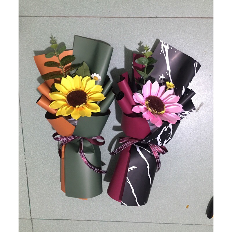 BÓ 1 BÔNG HOA HƯỚNG DƯƠNG SIZE 12CM (đặt từ 2 bó)