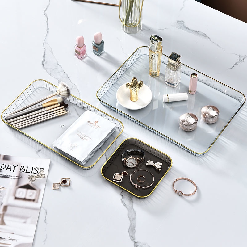 Khay đựng trà hình chữ nhật phong cách Bắc Âu đơn giản sang trọng