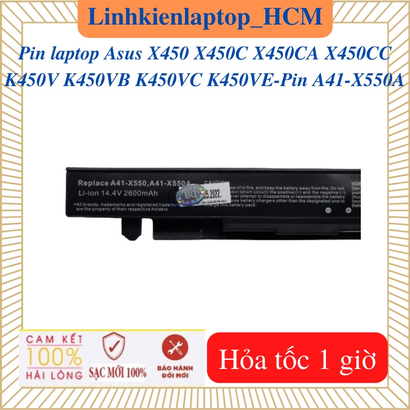 Pin A41-X550A-Pin laptop Asus X450 X450C X450CA X450CC K450V K450VB K450VE K450VC