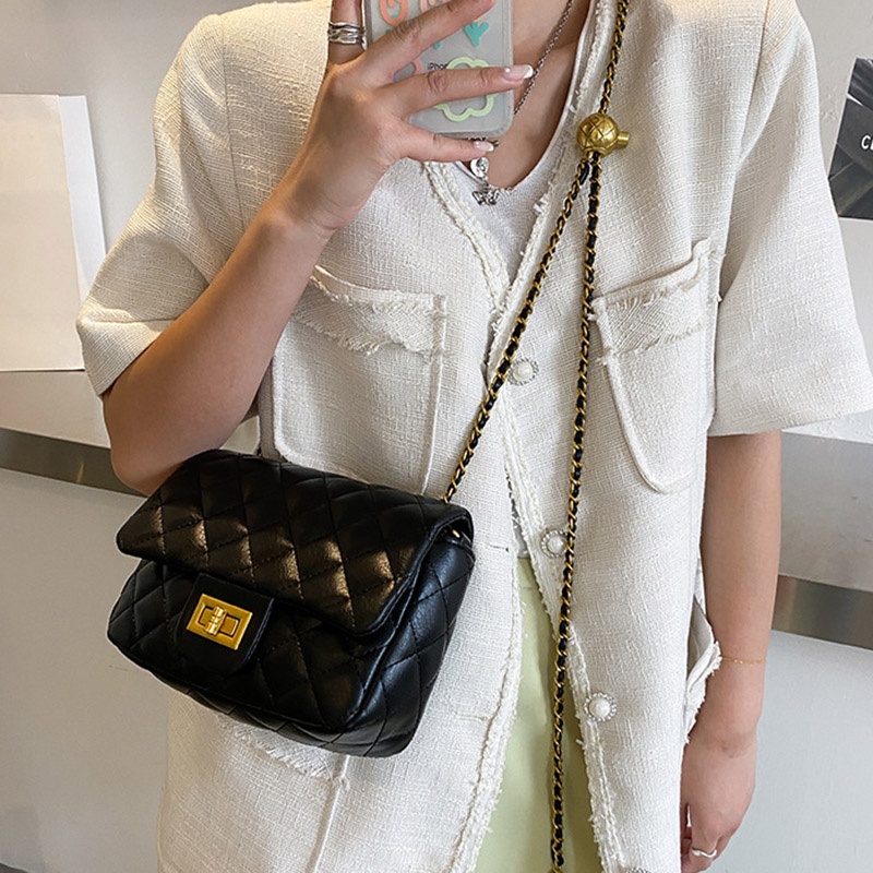 Túi Đeo Vai/Đeo Vai Họa Tiết Hình Thoi Thời Trang Cho Nữ