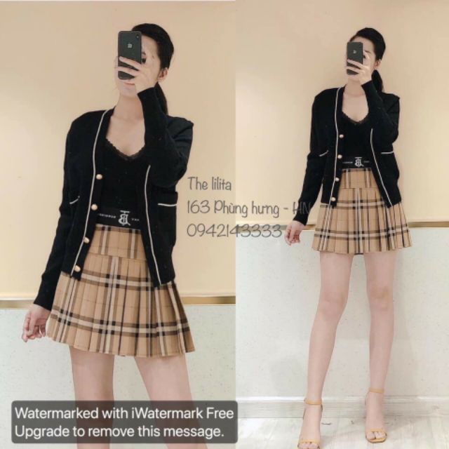 Chân váy kẻ BBR hàng QC