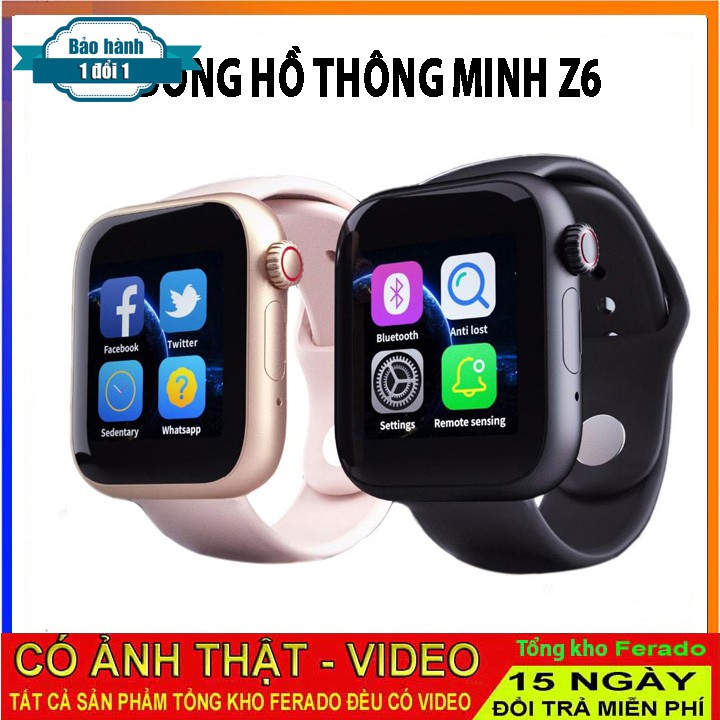 Đồng hồ thông minh z6 Lắp sim nghe gọi quay phim chụp ảnh