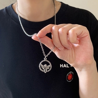 Vòng cổ Thép Titan Mặt Thiên Thần Tình Yêu Thời Trang Hip Hop Cá Tính Dành Cho Cặp Đôi