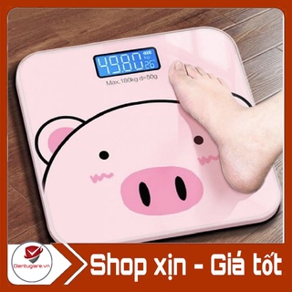 Cân Điện Tử Sức Khỏe Hình Heo Màu Hồng Xinh Xắn - Cân Sức Khỏe Độ Bền Và Chính Xác Cao