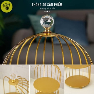 Khay lông chim để bàn mạ vàng