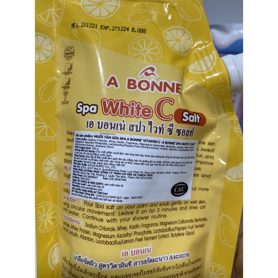 Muối Tắm Sữa Bò Tẩy Tế Bào Chết Body A Bonne Spa Milk Salt Thái Lan 350gr - Tẩy Da Chết Body Muối Bò Chính Hãng