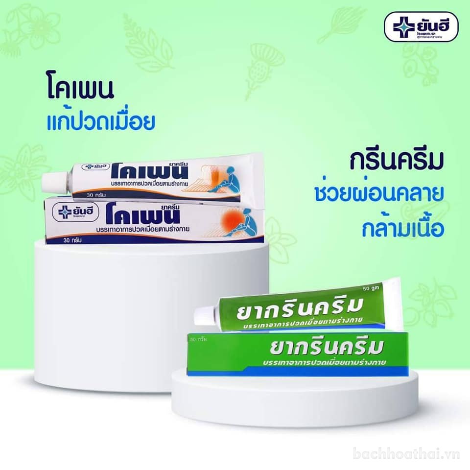 Kem Lạnh xoa bóp ġiảm ƌau Ya Green Cream dành cho người bị gout