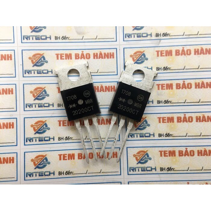 Combo 10 con MBR20200CT Dual Diode Schottky 20A 200V TO-220