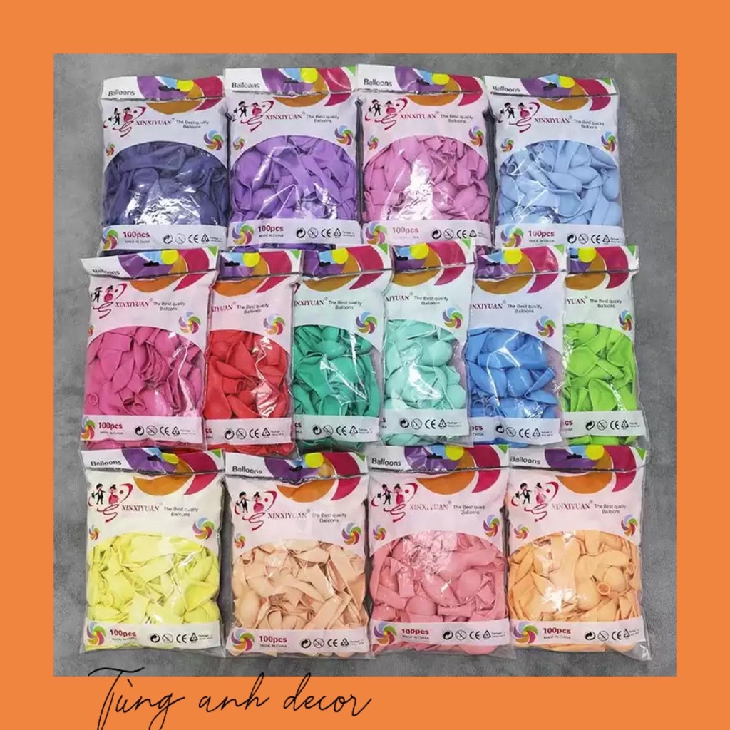 [HN] Combo 100 Bóng bay tròn Pastel size 10 inch (chọn màu theo yêu cầu)