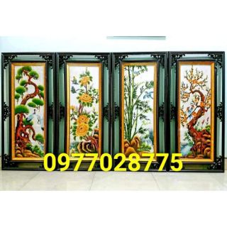 Tranh Thêu Thành Phẩm Tứ Quý
