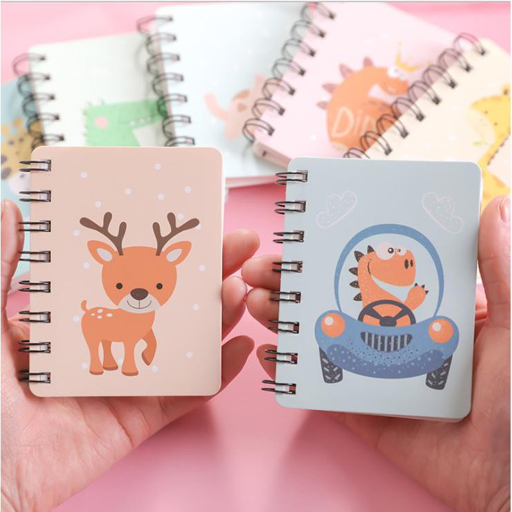 Sổ Tay Ghi Chép Mini Hoạt Hình, Sổ tay kute gáy lò xo (chọn màu) #5