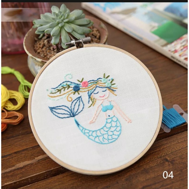 TẶNG KHUNG Set thêu DIY dành cho người mới bắt đầu