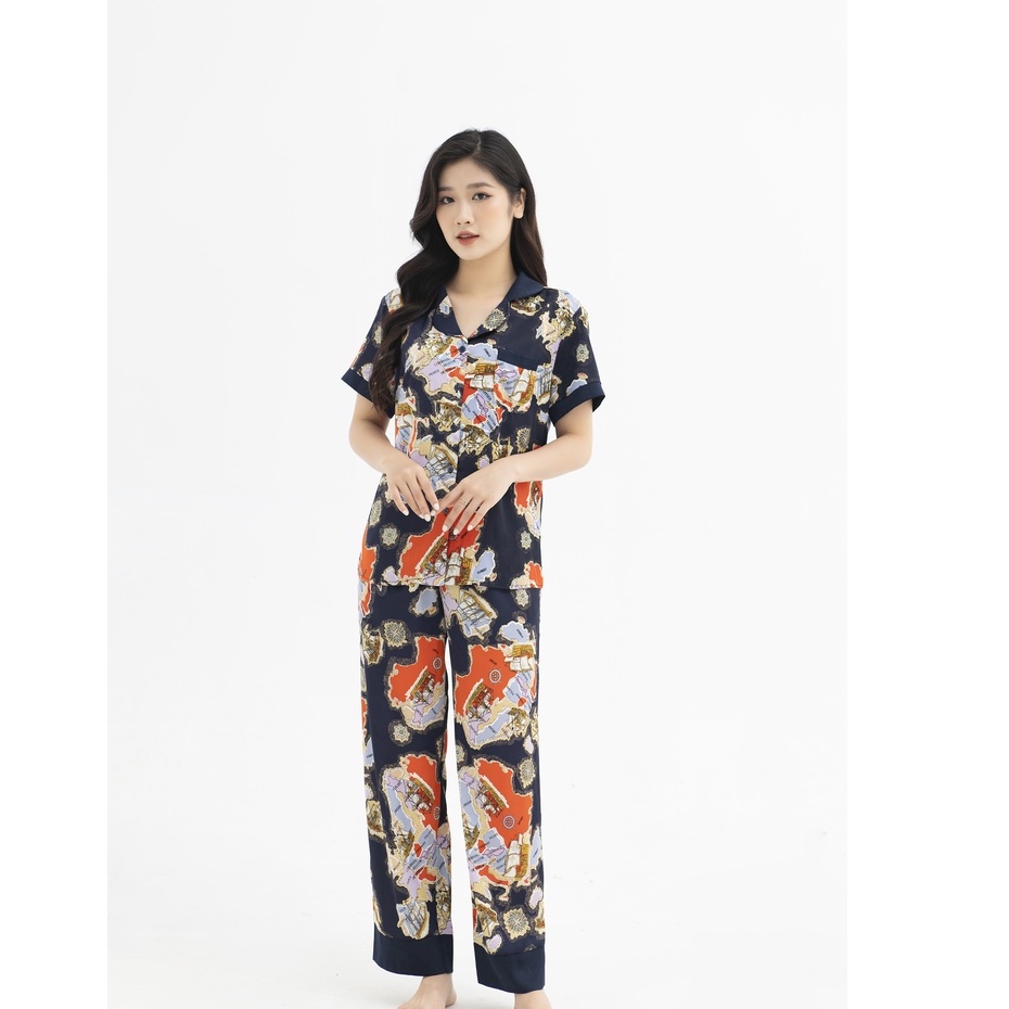 Combo 7 Ngày Bộ Ngủ Lụa Satin Nhật JAPAN SILK chính hãng họa tiết tranh vẽ