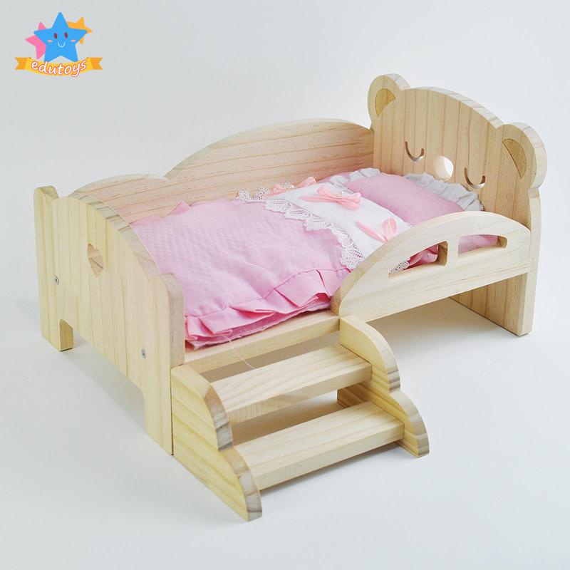 Giường Ngủ Mini Có Cầu Thang Thời Trang Cho Búp Bê Tỉ Lệ 1: 6