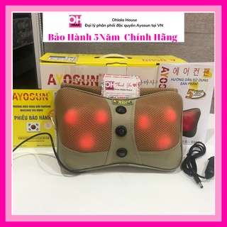 Gối massage 6 bi chính hãng Ayosun Hàn Quốc - Ohlala House đại lý phân phối - [CHÍNH HÃNG-BH 5 NĂM]