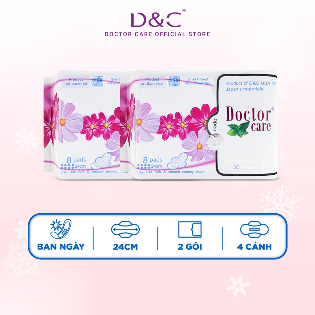 Băng vệ sinh thảo dược Doctor Care ban ngày 24cm Combo 2 gói