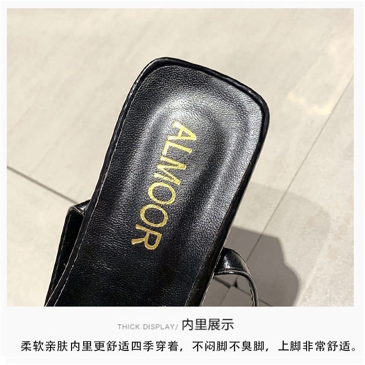 Giày Sandal Cao Gót Đế Dày Phối Lông Thời Trang Mùa Hè 2022 Cho Nữ