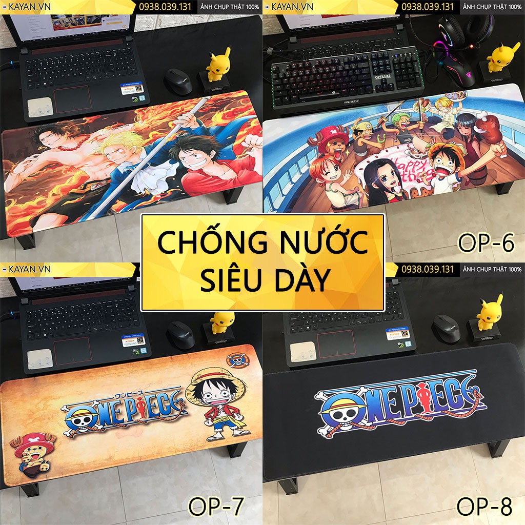 Bàn di chuột, lót chuột chống nước anime One Piece cỡ lớn NoBrand