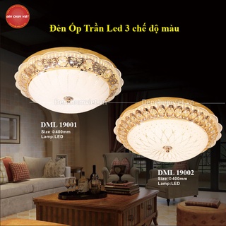 Đèn ốp trần led 3 chế độ màu, đèn ốp trần phòng khách, phòng ngủ, phòng thờ....