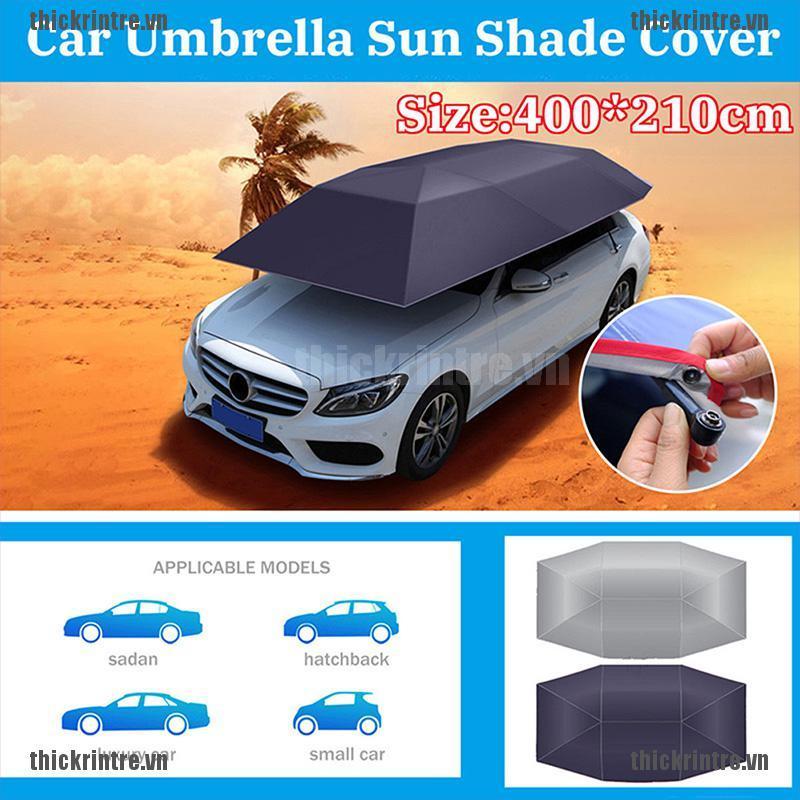 <Hot~new>Universal Car Sun Shade Umbrella Cover Tent Cloth UV Protect Waterproof 4X2.1M