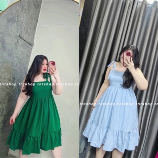 ĐẦM MAXI HAI DÂY [ TNT SHOP BIGSIZE 60kg 90kg ]