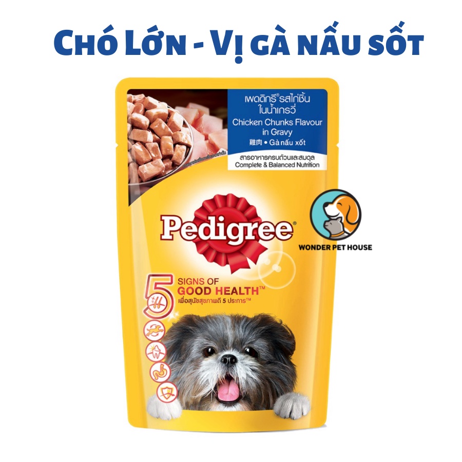 Pate Pedigree cho chó con, chó lớn gói 130g đủ vị thơm ngon bổ dưỡng