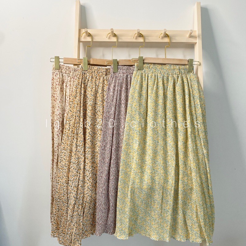 CHÂN VÁY HOA NHÍ XẾP LY LƯNG THUN CHẤT ĐẸP | BigBuy360 - bigbuy360.vn