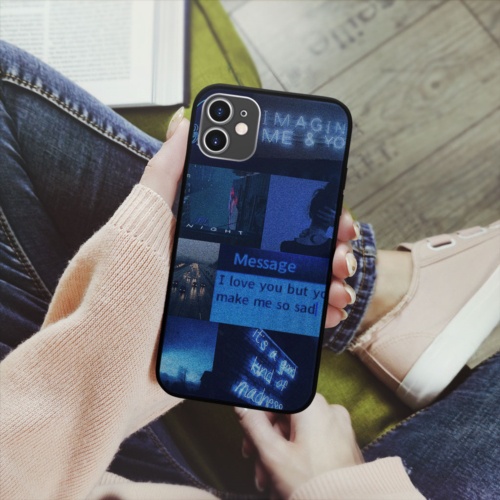 Ốp Lưng iPhone hình midnight blue collage art cubism sang chảnh  cho các dòng SAMSUNG PAP20210515