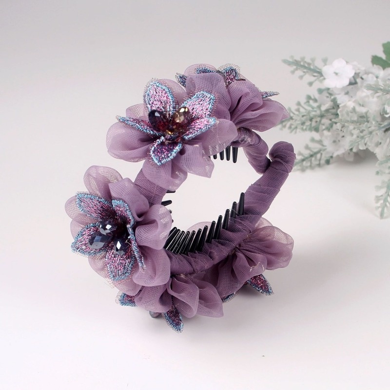 Kẹp Tóc Ruy Băng Thắt Nơ Sau Lưng Phong Cách Hàn Quốc Thanh Lịch Cho Nữ