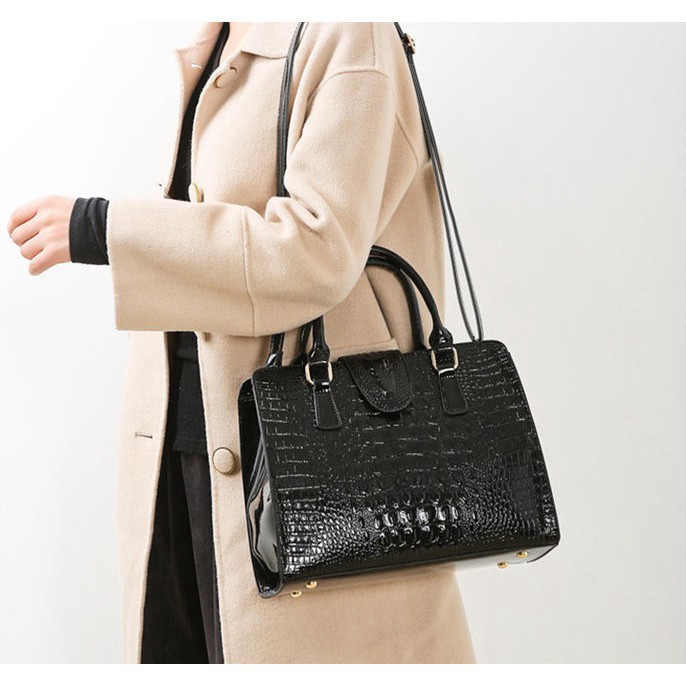 Túi xách công sở da cá sấu tinh xảo thời trang Âu Mỹ 2021 (combo 3 món) TX18 túi đeo chéo -Chip Xinh Boutique | BigBuy360 - bigbuy360.vn