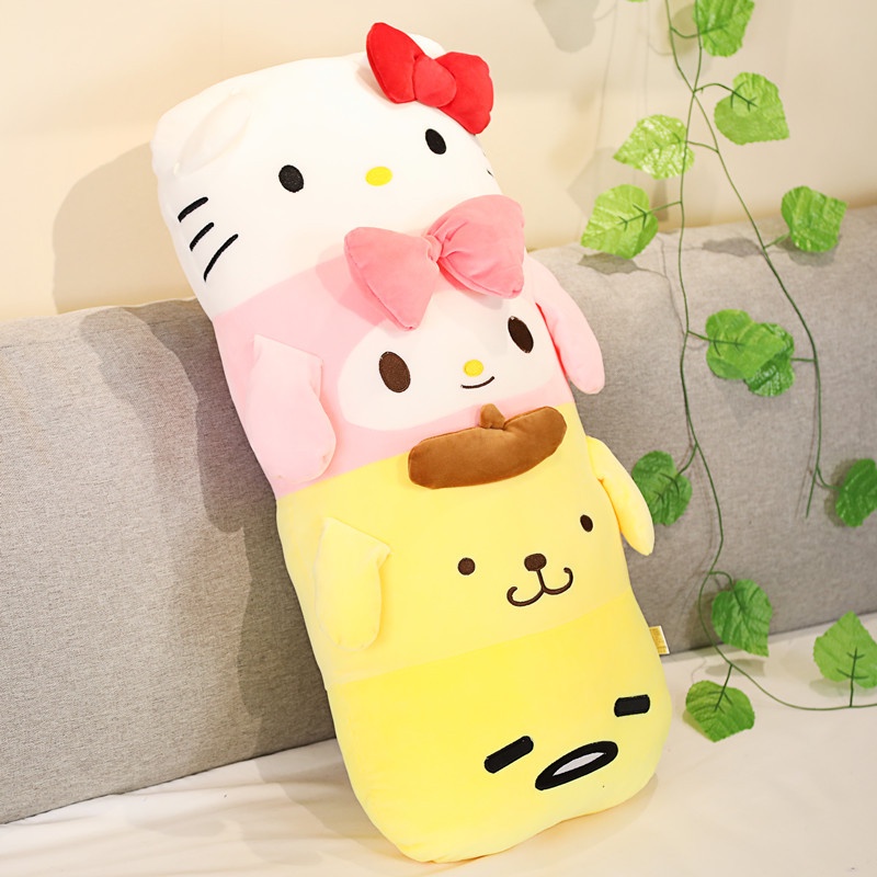 SANRIO Gối Ôm Nhồi Bông Dài 70CM Hình Mèo Hello Kitty Kuromi Cinnamon Stella Duffy Nhật Bản Đáng Yêu