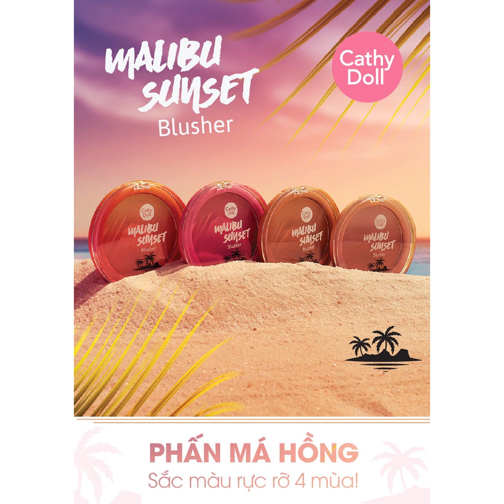 Phấn Má Hồng Cathy Doll Malibu Sunset Blusher 7g #03 Autumn