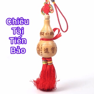 Hồ lô gỗ đào Chiêu Tài Tiến Bảo