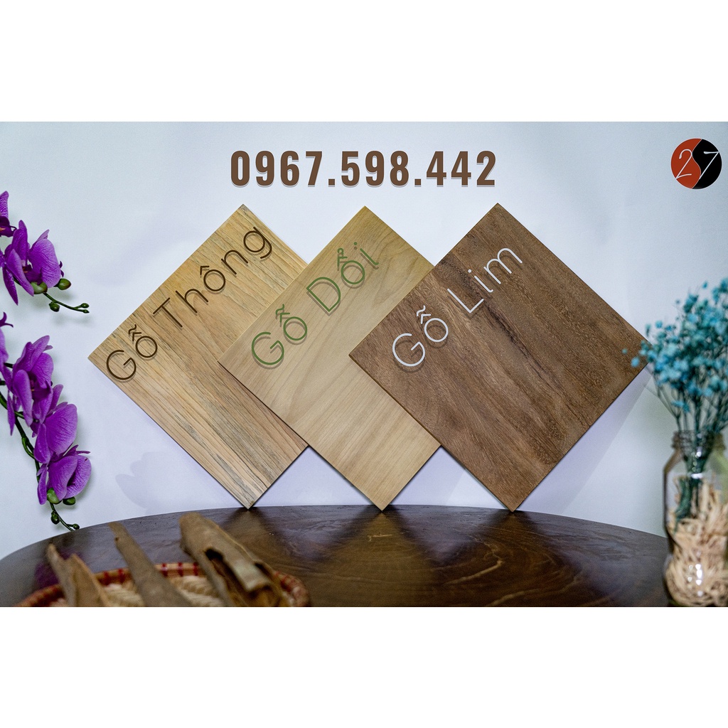 Miếng Gỗ Lim Vuông Dày 1cm  đã bào 4 mặt