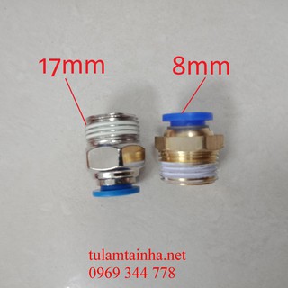 Nối ren ngoài 17 ra ống 8mm