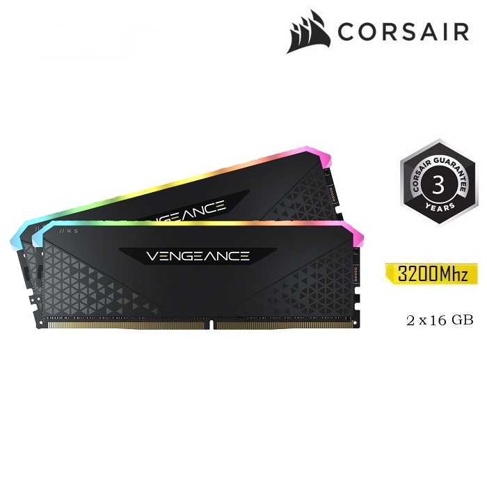 Ram PC Corsair Vengeance RS RGB (CMG16GX4M2E3200C16) 16GB (2x8GB) DDR4 3200MHz