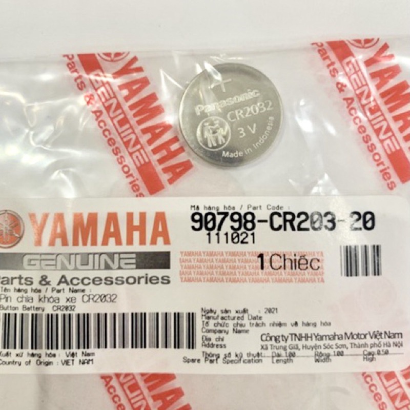 Pin chìa khoá Thông mình Smartkey Yamaha CR 2032