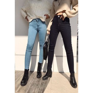 Skinny jeans nữ cạp đúc Topshop💖 Quần jean nữ cạp cao trơn basic J419