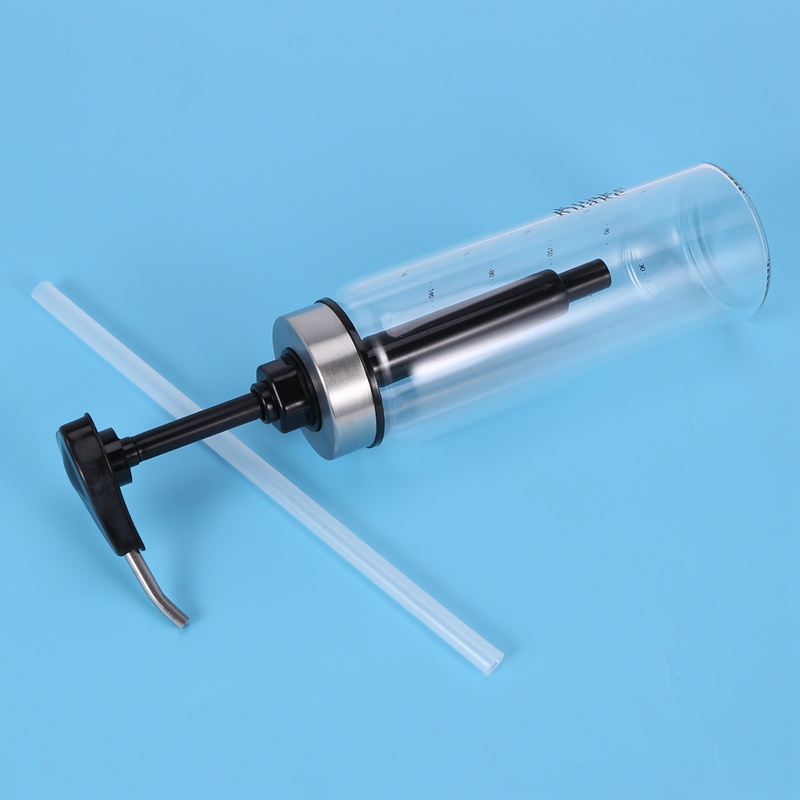 Chai Thủy Tinh Đựng Sốt Có Vòi Bơm Chống Rò Rỉ Cho Nhà Bếp Honey Ketchup Mù Tạt Mayo