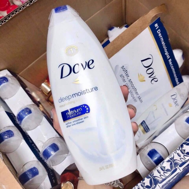 SỮA TẮM DOVE DEEP MOISTURE NHẬP MỸ DƯỠNG ẨM DỊU NHẸ LÀN DA CĂNG MỊN TRẮNG HỒNG