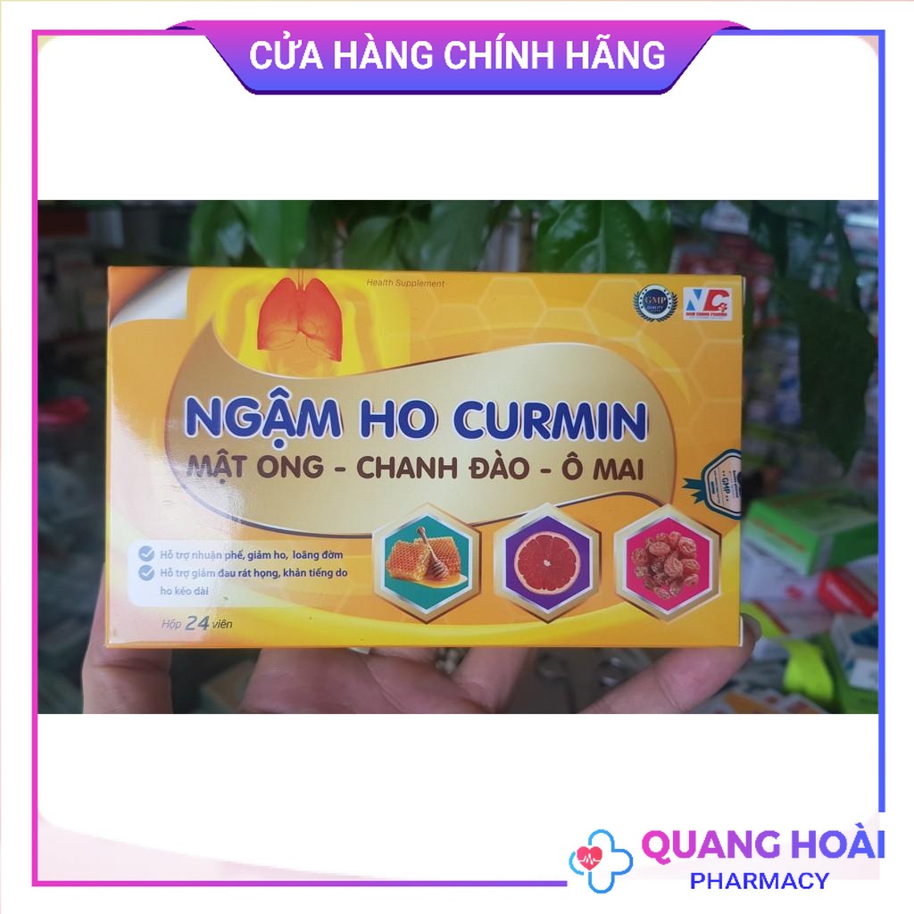 Ngậm Ho Curmin mật ong, canh đào, ô mai