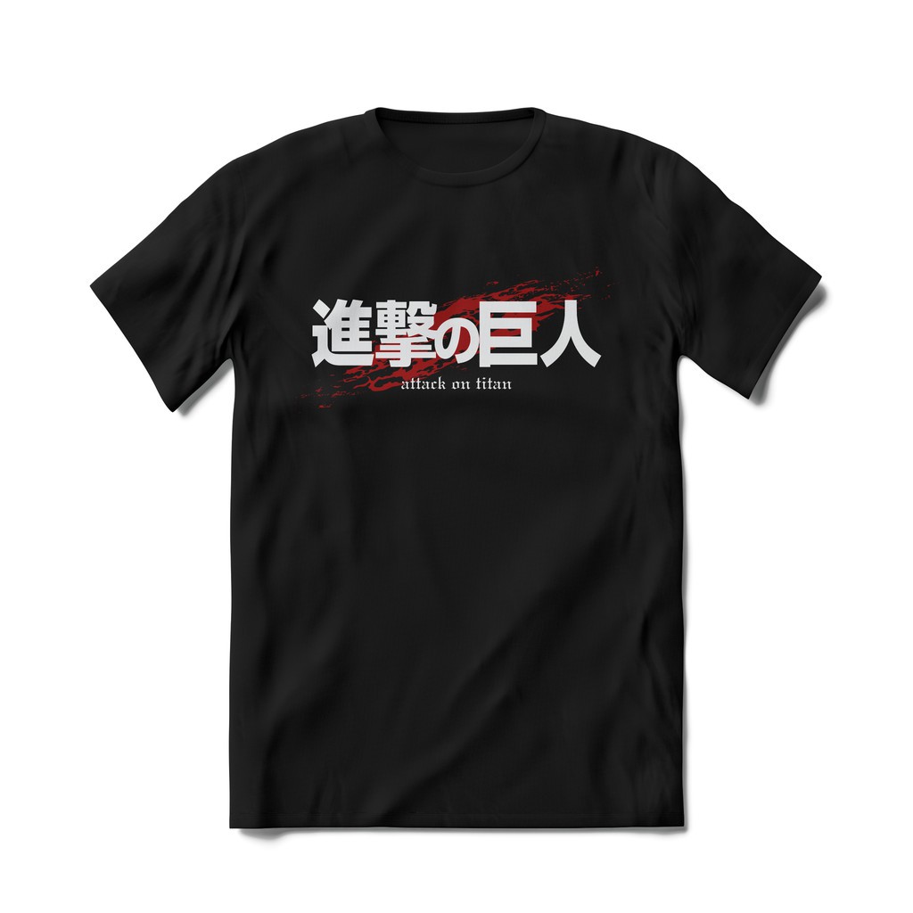 🔥XẢ LỖ🔥 Áo Thun Áo Phông Attack on Titan Logo (Black) Tee Shirt giá rẻ