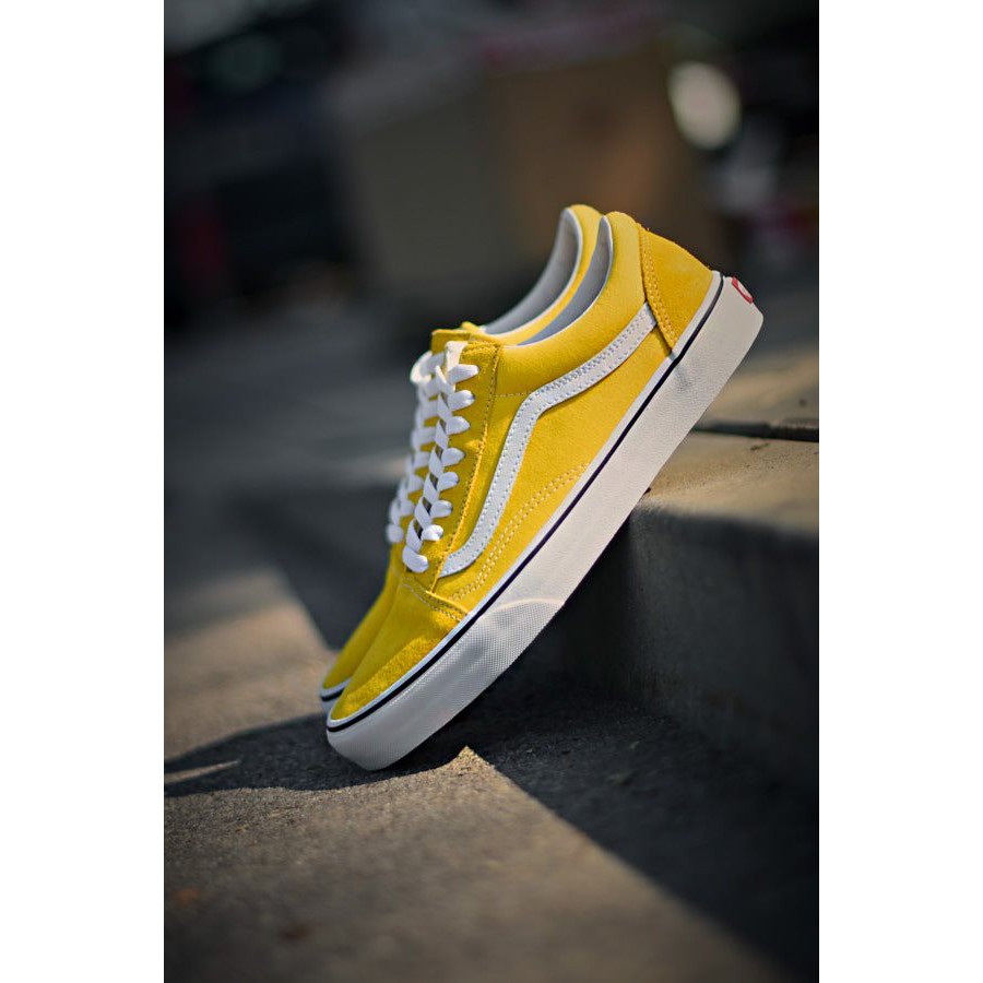 Giày Vans Chính Hãng Old Skool Vibrant Yellow/True White