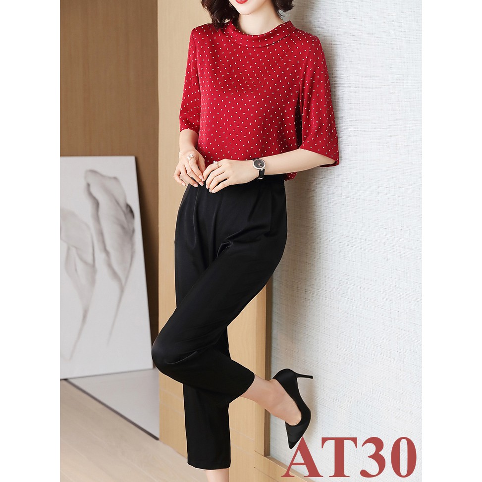 Áo nữ trung niên C'FAM áo Nữ Kiểu, đủ màu đủ size, thiết kế bassic AT30