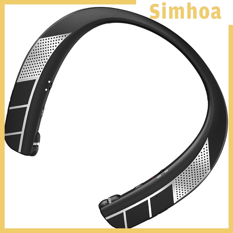 [SIMHOA] Neckband Wireless Speaker HD Low Latency w/ Retractable Earbuds Portable
