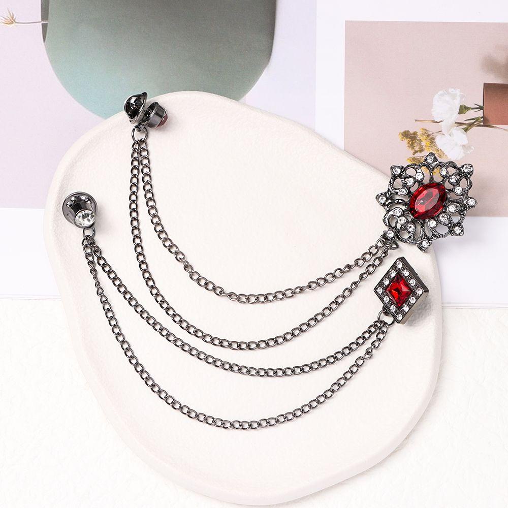 Vòng Cổ Dạng Chuỗi Tua Rua Phong Cách Cổ Điển Cho Nam Và Nữ|Ghim Cài Cổ Áo Thiết Kế Dễ Thương Cá Tính