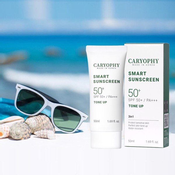 Kem Chống Nắng Vật Lý SPF50 PA+++ 50ml - Caryophy Smart Sunscreen Tone Up