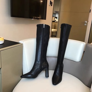 GIÀY BOOT-BỐT DA CAO GÓT MŨI NHỌN CAO CẤP ÔM CHÂN