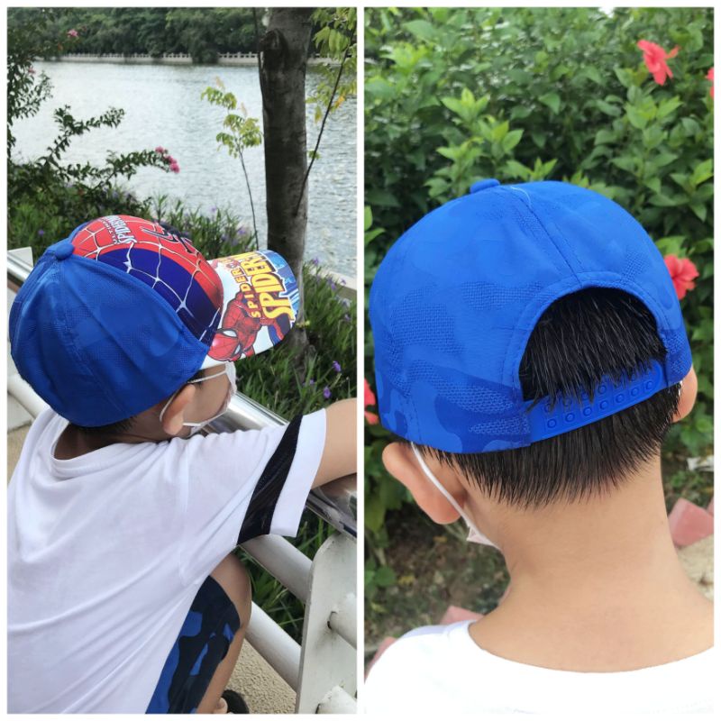 Mũ siêu nhân, nón siêu anh hùng bé trai lưỡi trai Hiphop 3D - Siêu nhân, người nhện, đội trưởng Mỹ