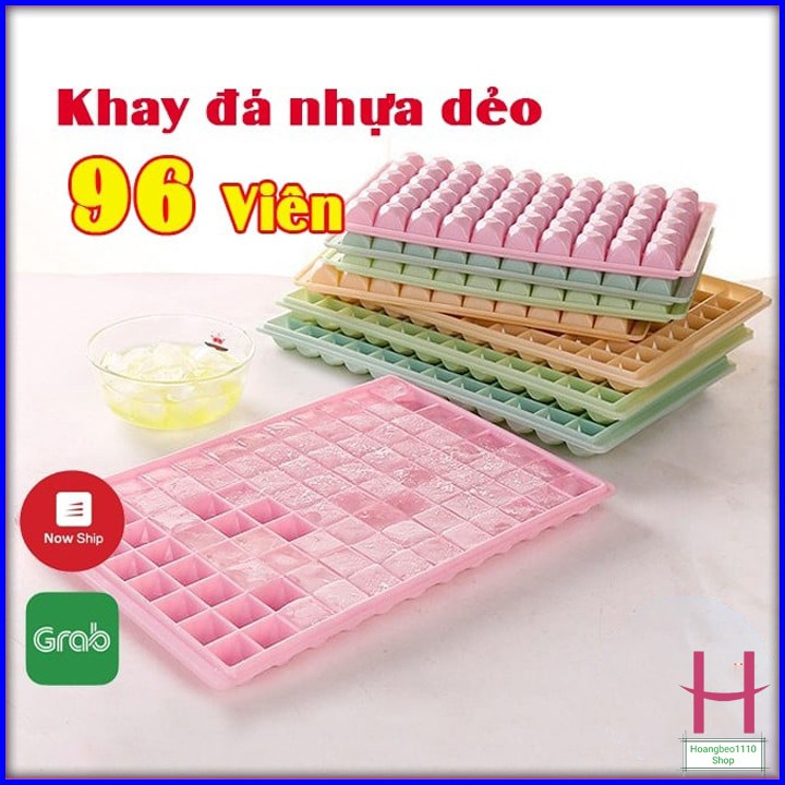 Khay nhựa làm đá, thạch rau câu 96 viên hình kim cương nhỏ cao cấp bền đẹp { H }
